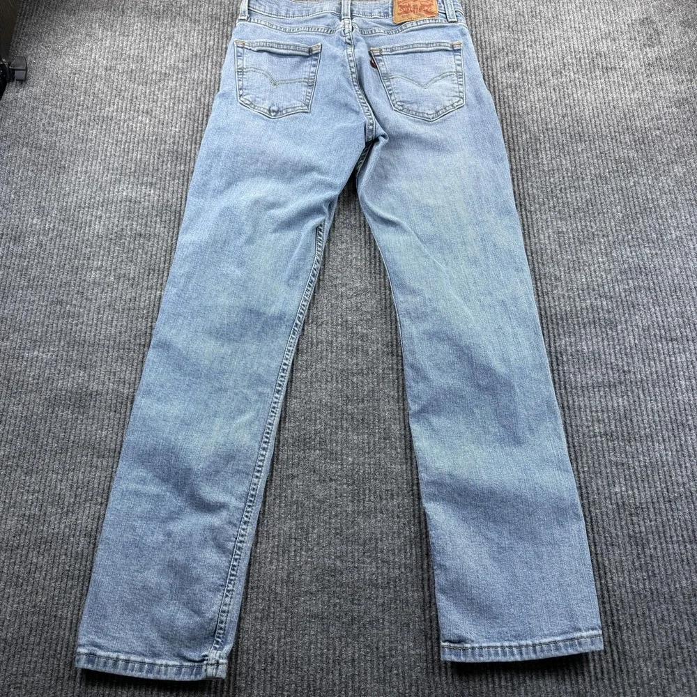 Levis 511Jeans Mens 28x29 Light Wash Blue Straight Leg Denim Water Less Mid Rise